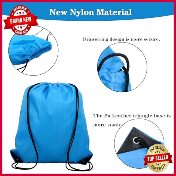 60 Pack Drawstring Backpacks Gym Sports Bags Bulk Polyester Daypack main image 5